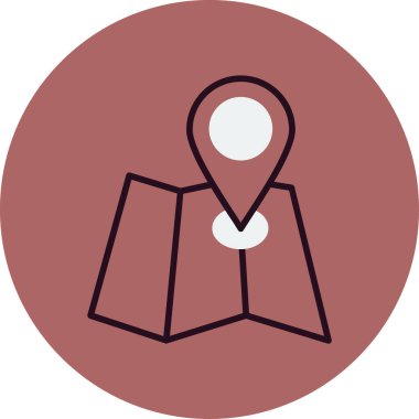 konum haritası gezinme simgesi ana hat biçiminde 