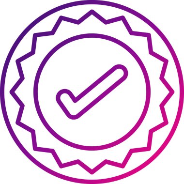 onay işareti düz simgesi, vektör çizim