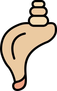 Bir deniz kabuğu simgesinin vektör çizimi