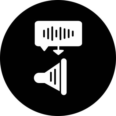 Konuşmacı. Web simgesi basit illüstrasyon 