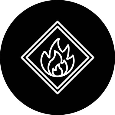 Yangın. Web simgesi basit illüstrasyon 