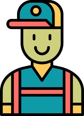 Tamirci adam simgesi vektör çizimi