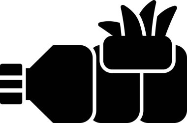 su şişesi simge vektör çizim