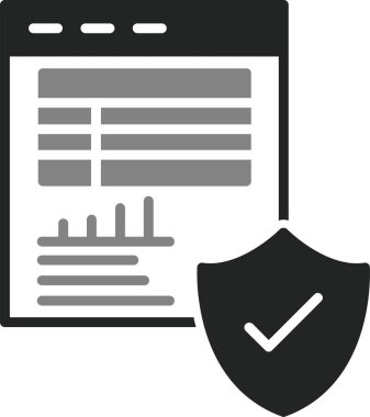 Güvenilir. Web simgesi basit illüstrasyon