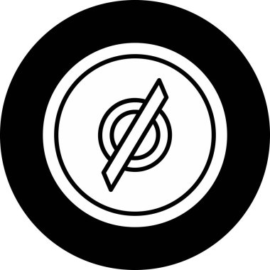 boş işaret simgesi, vektör illüstrasyonu basit tasarım