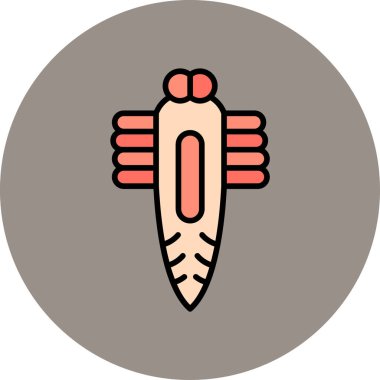 Demodex web simgesi vektör illüstrasyonu