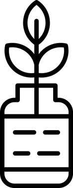 Bitki dişlide kalır. Web simgesi basit illüstrasyon 