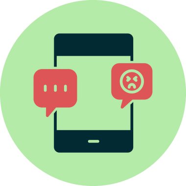 Web arayüzü için bir sohbet simgesinin vektör illüstrasyonu.