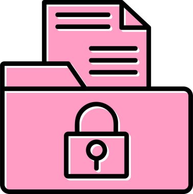 Basit Gizli simge vektör illüstrasyonu