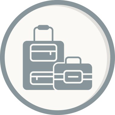 Bagaj web simgesi vektör illüstrasyonu