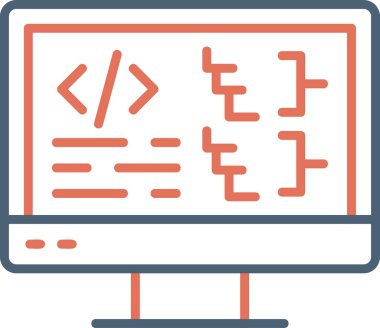 Basit Bilgisayar vektör illüstrasyonu