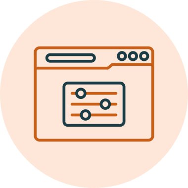 filtre ağ simgesi vektör illüstrasyonu