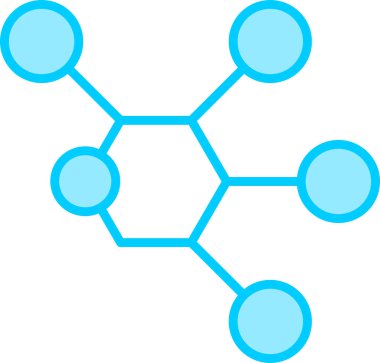 Molekül web simgesi vektör illüstrasyonu