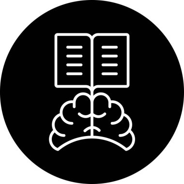 Öğrenmek. Web simgesi vektör illüstrasyonu