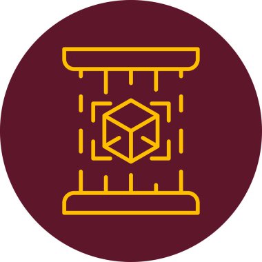 küp simge vektör çizim