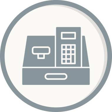 Kasiyer. Web simgesi basit illüstrasyon