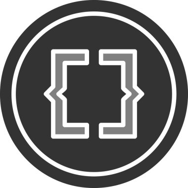 Parantez web simgesi vektör illüstrasyonu