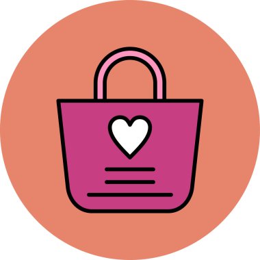 alışveriş çantası web simgesi, vektör çizim