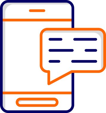 Sohbet mesajı vektör illüstrasyonu