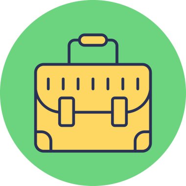 Çanta. Web simgesi basit illüstrasyon