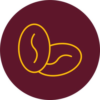 kahve çekirdeği ikonu vektör illüstrasyonu