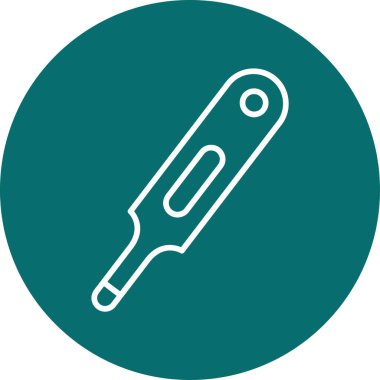 düz termometre ikon vektör çizimi