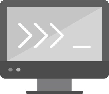 bilgisayar terminali simgesi, vektör illüstrasyonu basit tasarım