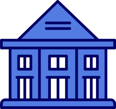 Bina. Web simgesi basit illüstrasyon 