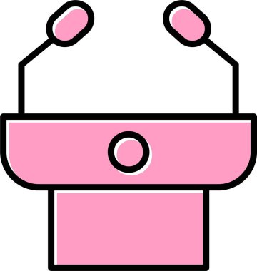 Basın Konferansı vektör illüstrasyonu