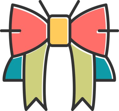 Kurdele yayı. Web simgesi basit illüstrasyon