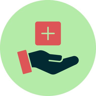 Sağlık hizmetleri. Web simgesi basit illüstrasyon