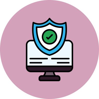 Güvenlik. Web simgesi basit illüstrasyon 