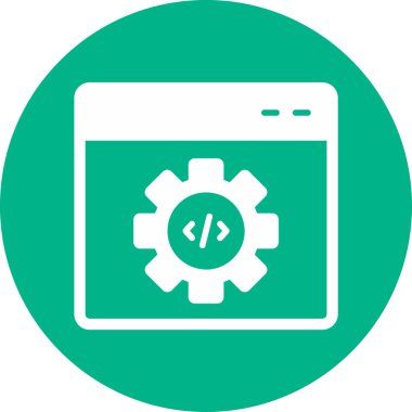 Web ayarı simgesi, vektör illüstrasyonu 