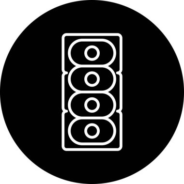 Modern düz stil diatom simgesi, bilim için bir vektör grafiği.