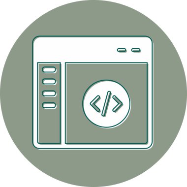 IDE simgesi, vektör illüstrasyonu basit tasarım