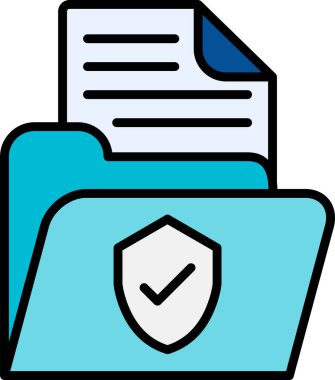 Minimalist bir dizaynda bir belge simgesinin vektör illüstrasyonu.