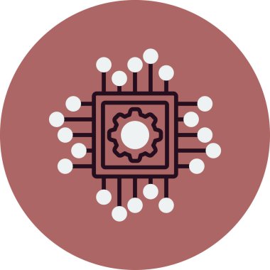 Çip simgesi vektör illüstrasyon tasarımı