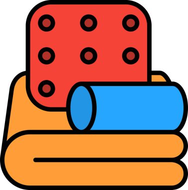 Yorgan Web simgesi vektör illüstrasyonu