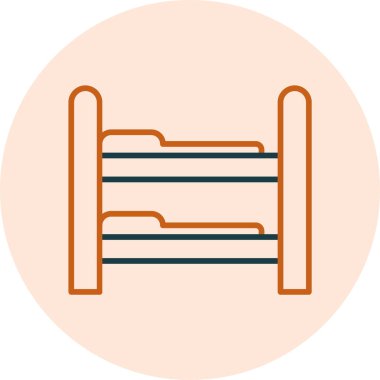 Bunk Bed web simgesi vektör illüstrasyonu