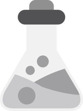 Kimyasal matara simgesi, vektör çizimi basit tasarım