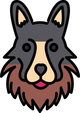 Alman kurdu. Web simgesi basit illüstrasyon