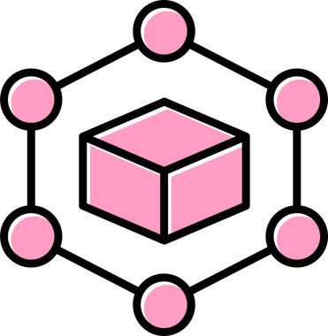 Engelleme zinciri. Web simgesi basit tasarım