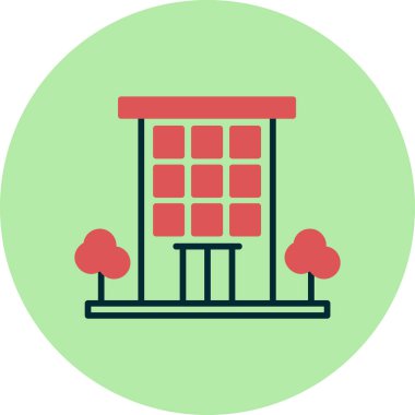 Apartman dairesi. Web simgesi basit illüstrasyon