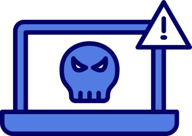 siber saldırı simgesi vektör illüstrasyonu