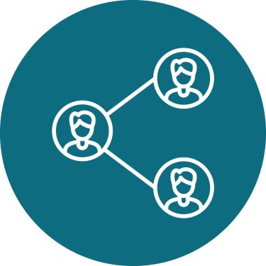 Takım çalışması. Web simgesi basit illüstrasyon