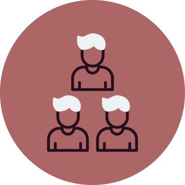 Takım çalışması. Web simgesi basit illüstrasyon