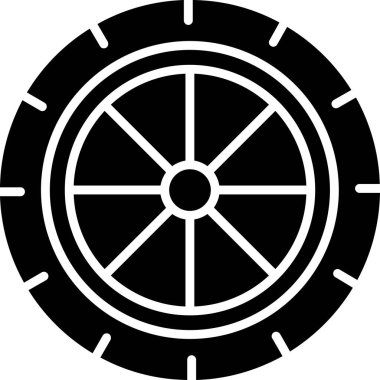 Tekerlek. Web simgesi basit illüstrasyon 