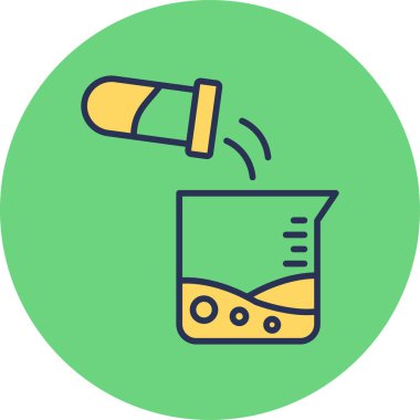 Basit kimyasal deneyin minimalist görüntüsü