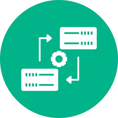 Veri Eşzamanlama web simgesi vektör çizimi