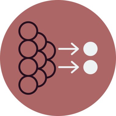 Difüzyon web simgesi, basit vektör illüstrasyonu 